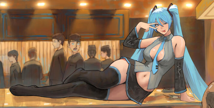 Hatsune Miku, Full body + background